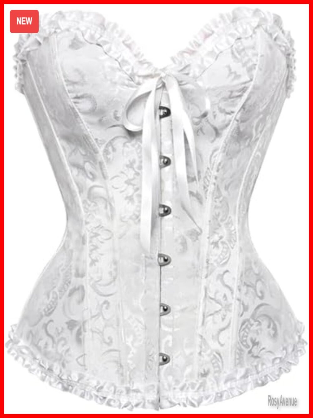Plus Size Santa Claus Corset Top Lace Up Fur Trim Push Up Bustier
